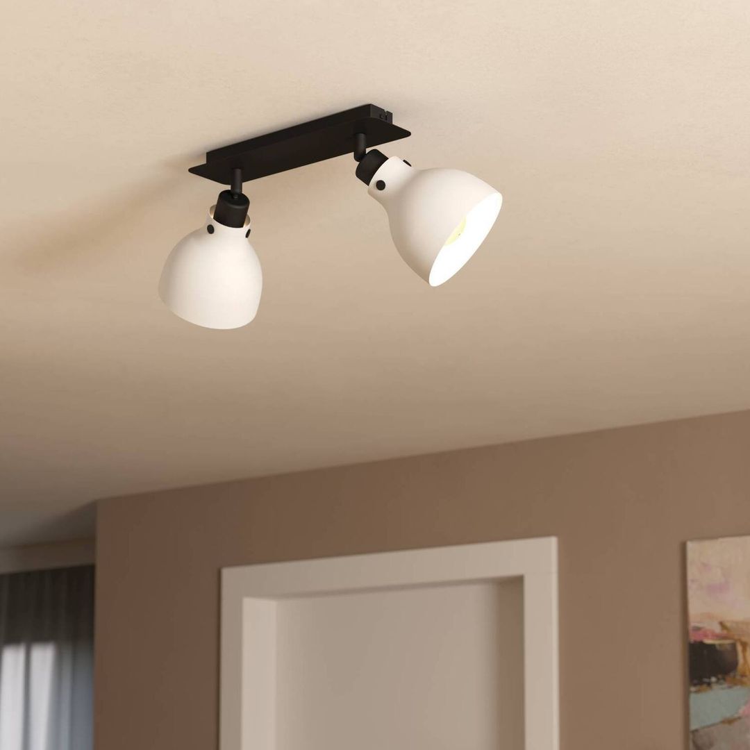 EGLO Matlock downlight, length 52 cm, grey/black, 2-bulb. - Image 1
