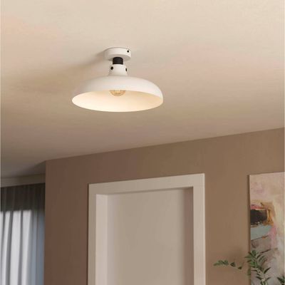 EGLO Matlock ceiling light, Ø 38 cm, grey/black
