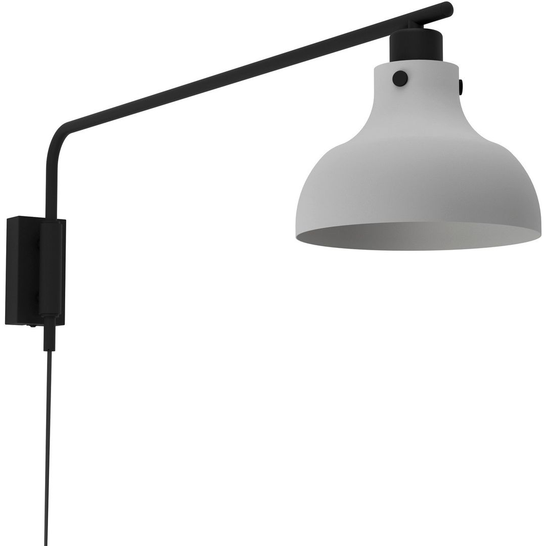 EGLO Matlock wall light, 80 cm projection, grey/black - Image 1
