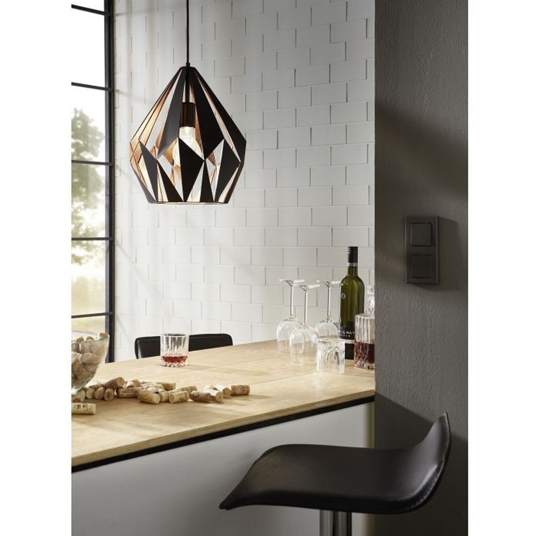 EGLO Carlton hanging light black-copper Ø 31 cm - Image 1