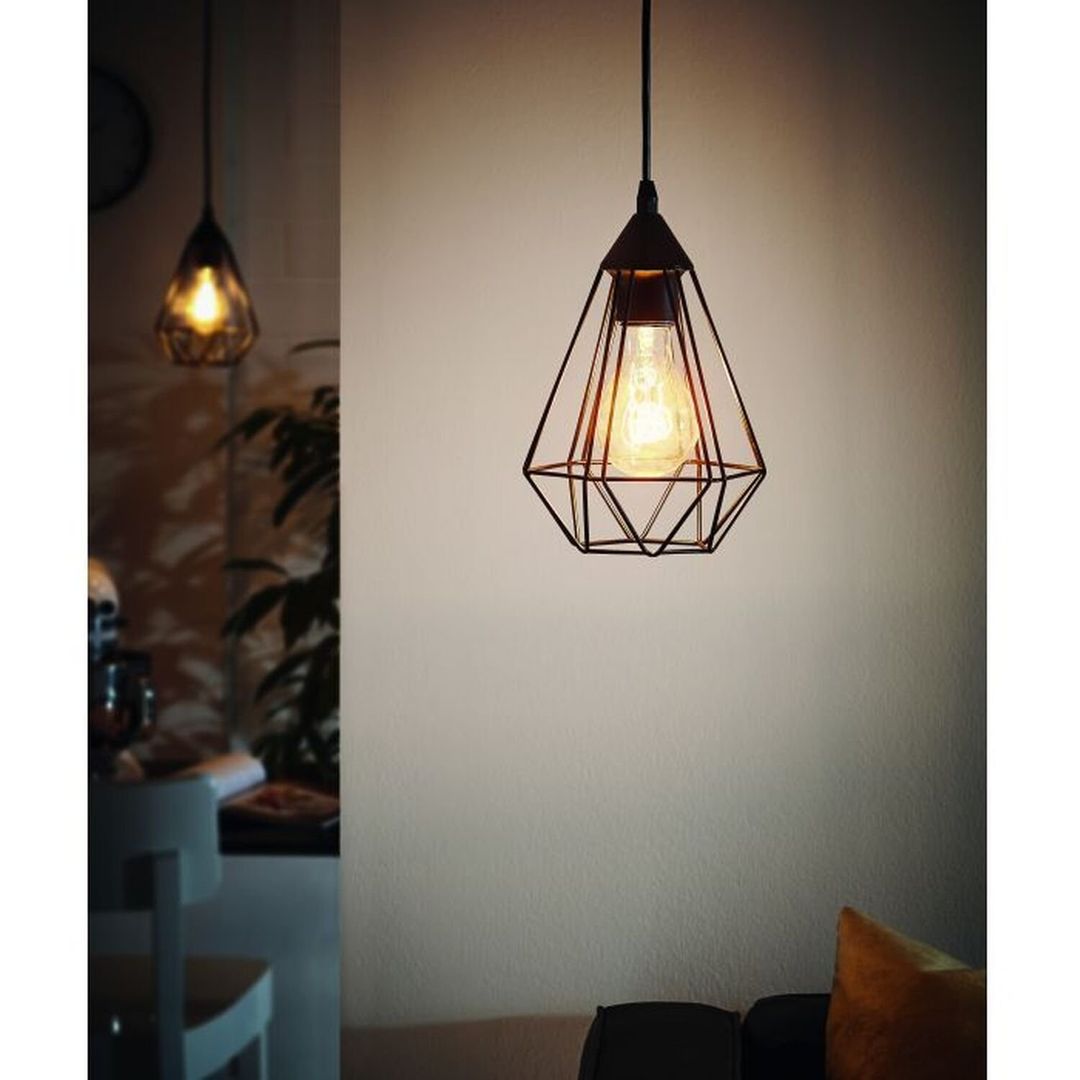 EGLO Tarbes hanging light, 1-bulb, 17.5 cm black - Image 1
