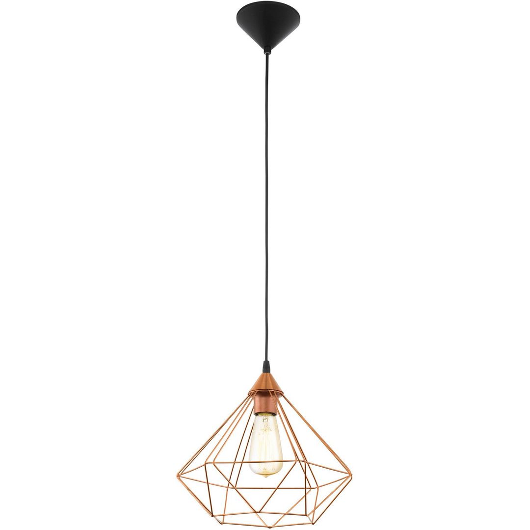 EGLO Tarbes pendant light, one-bulb 32.5 cm copper - Image 1