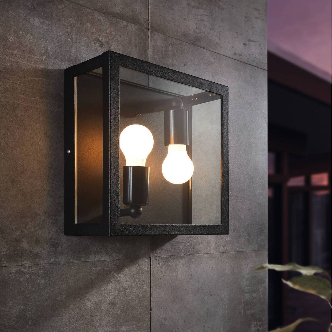EGLO Alamonte 1 outdoor wall lamp 2-bulb up/down square - Image 1