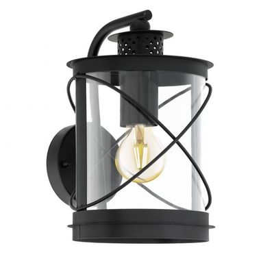 EGLO Hilburn outdoor wall light, black, down