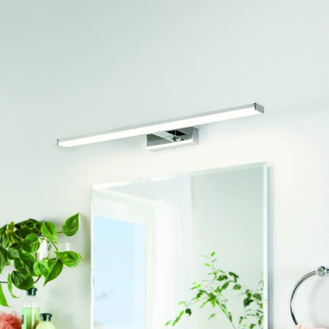 PANDELLA 1 Silver Bathroom Mirror Wall Light - Grey - Image 1