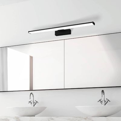 PANDELLA 1 Black Bathroom Mirror Wall Light - Black / 60cm