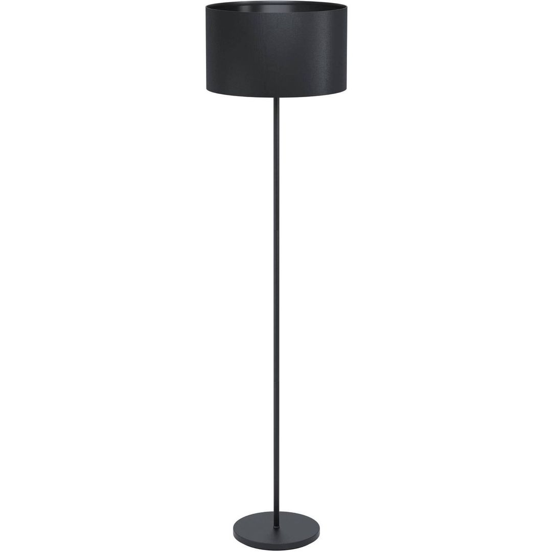 EGLO Maserlo floor lamp, black, height 151 cm, fabric/steel - Image 1