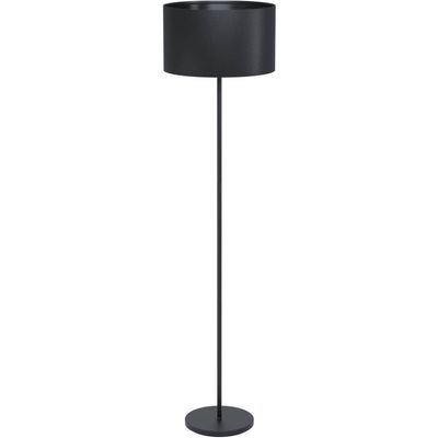 EGLO Maserlo floor lamp, black, height 151 cm, fabric/steel