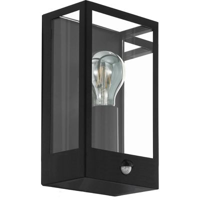 EGLO Alamonte outdoor wall light with sensor, black