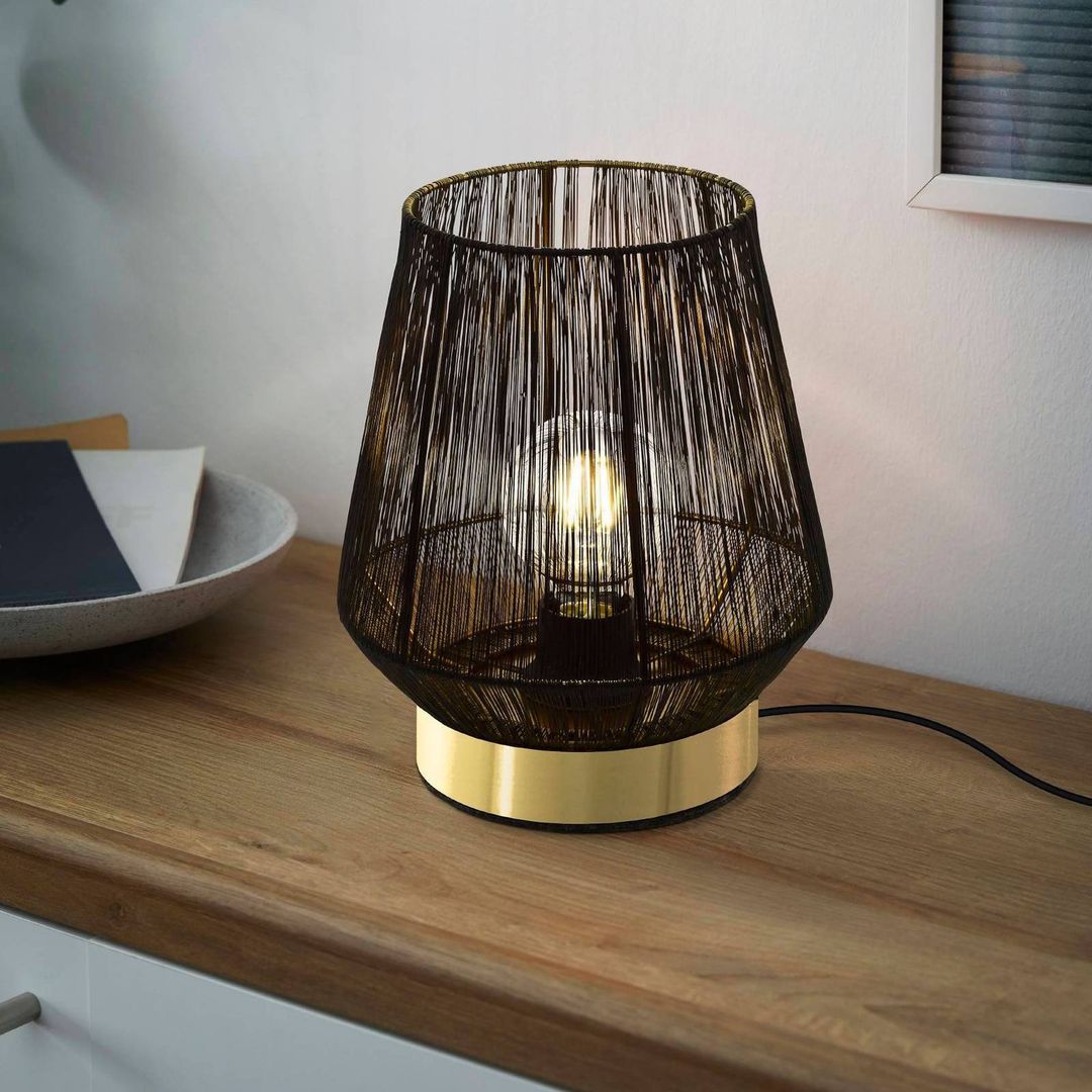 EGLO Escandidos table lamp, black/gold - Image 1