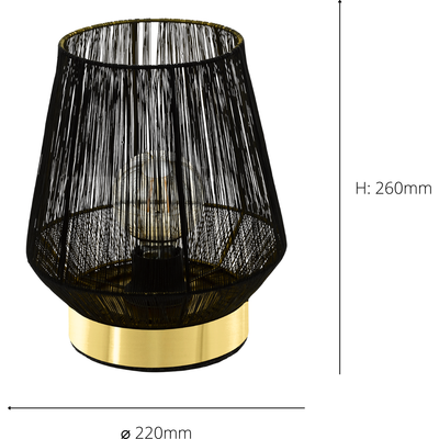 EGLO Escandidos table lamp, black/gold - Thumbnail 2