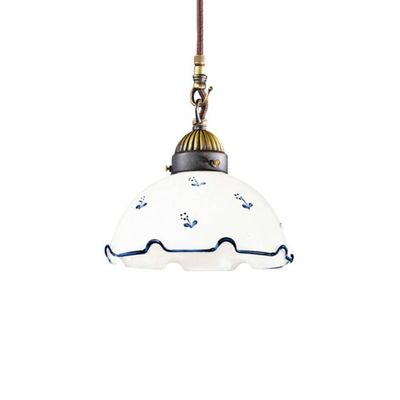 austrolux Nonna flower hanging lamp Ø 20 cm 1-bulb blue