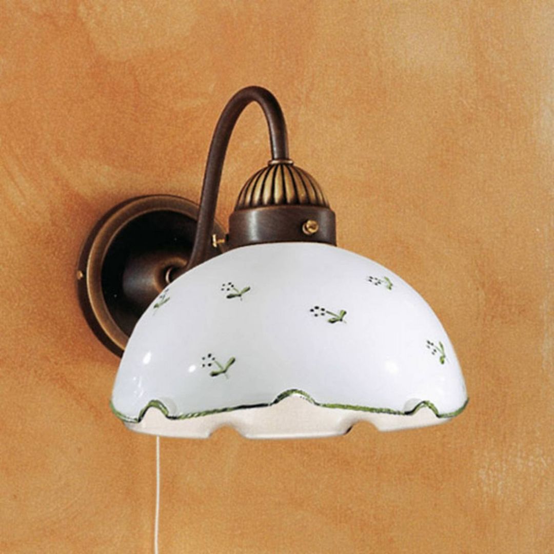 austrolux Nonna flower wall light, green - Image 1
