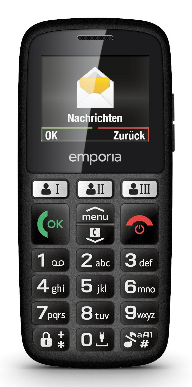 Emporia emporiaHAPPY 4.6 cm (1.81") 70 g Black Entry-level phone - Image 1