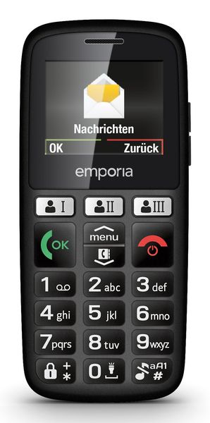 Emporia emporiaHAPPY 4.6 cm (1.81") 70 g Black Entry-level phone