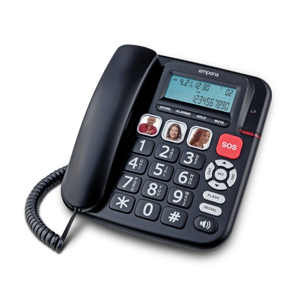 Emporia KFT20 Analog telephone Caller ID Black - Image 1