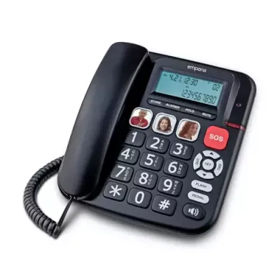 Emporia KFT20 Analog telephone Caller ID Black - Thumbnail 2