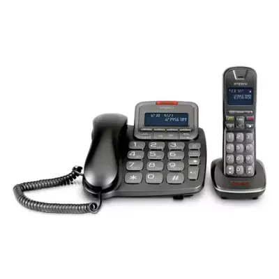 Emporia TH-21ABB Analog/DECT telephone Caller ID Black - Thumbnail 3