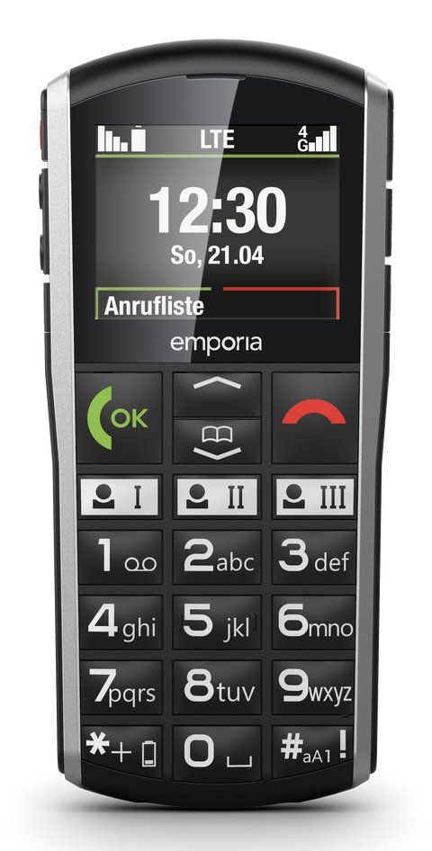 Emporia SIMPLICITY-LTE 5.08 cm (2") 90 g Black, Silver Entry-level phone - Image 1