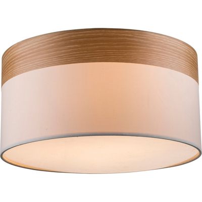 Globo Semi-flush ceiling lamp Libba, cream-wood - Thumbnail 2