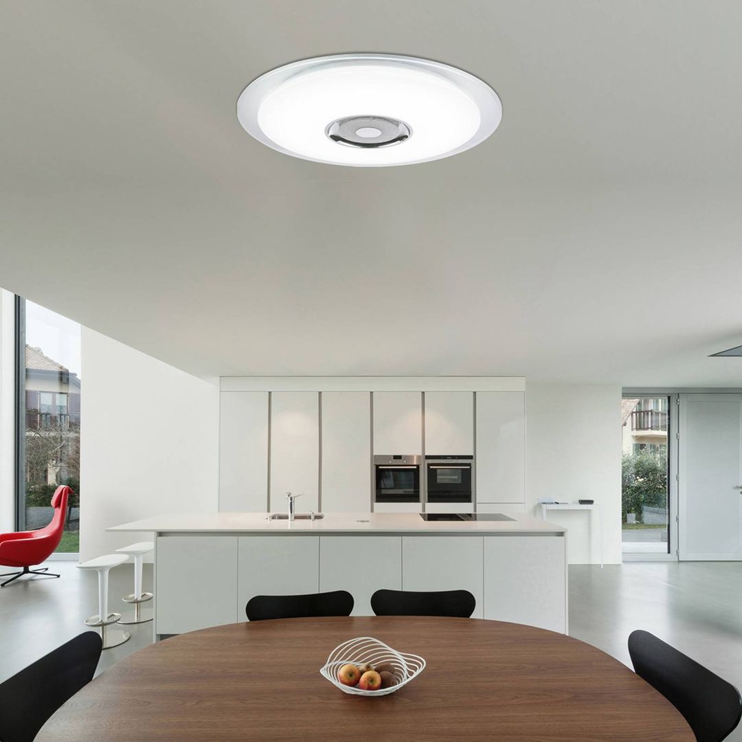 Globo Tune LED ceiling light RGB, loudspeaker Ø 60 cm - Image 1