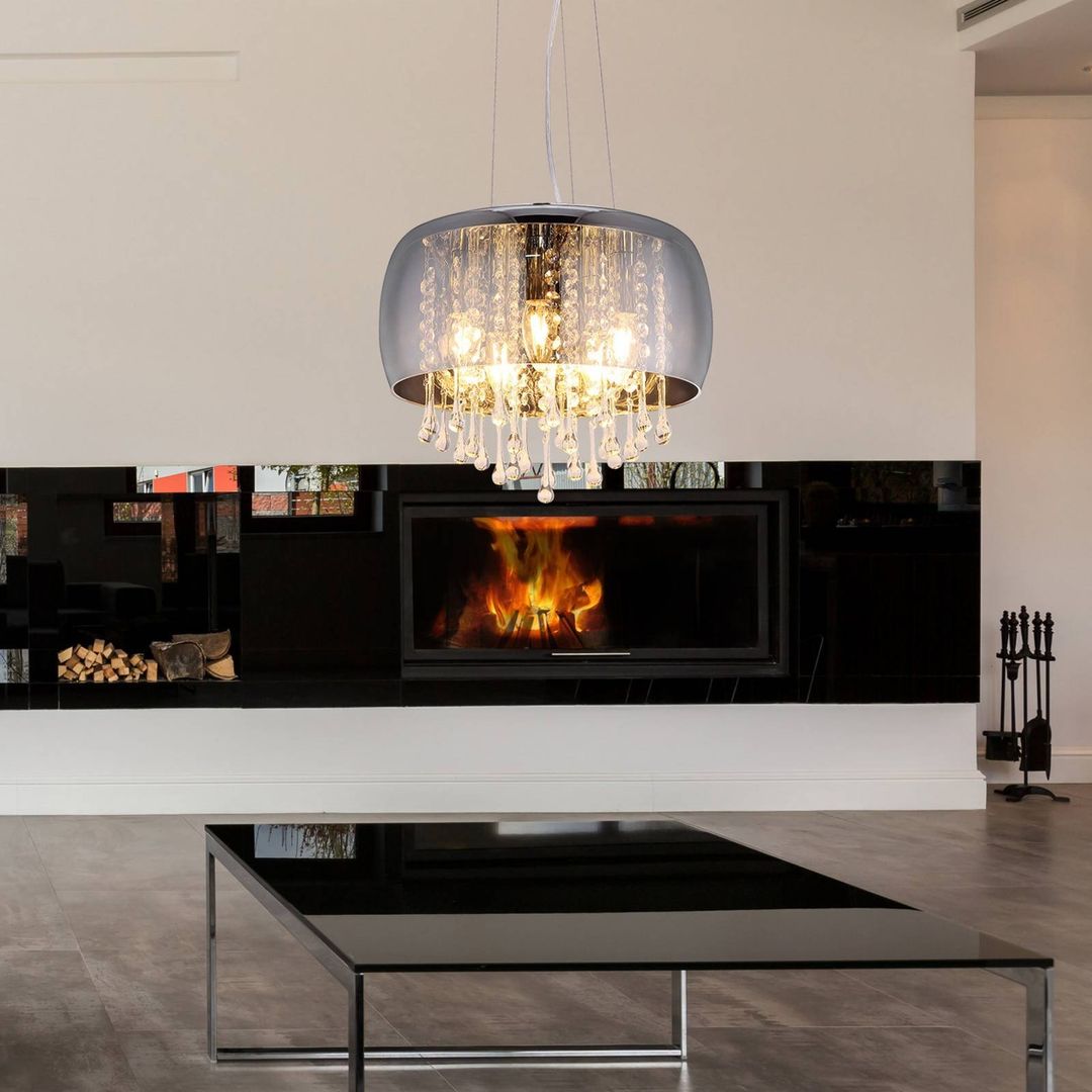 Globo Kalla hanging light with decorative glass crystals - Image 1