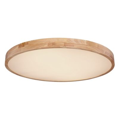 Globo Rainer LED ceiling lamp, Ø 80 cm, wood-effect, metal, CCT - Thumbnail 2