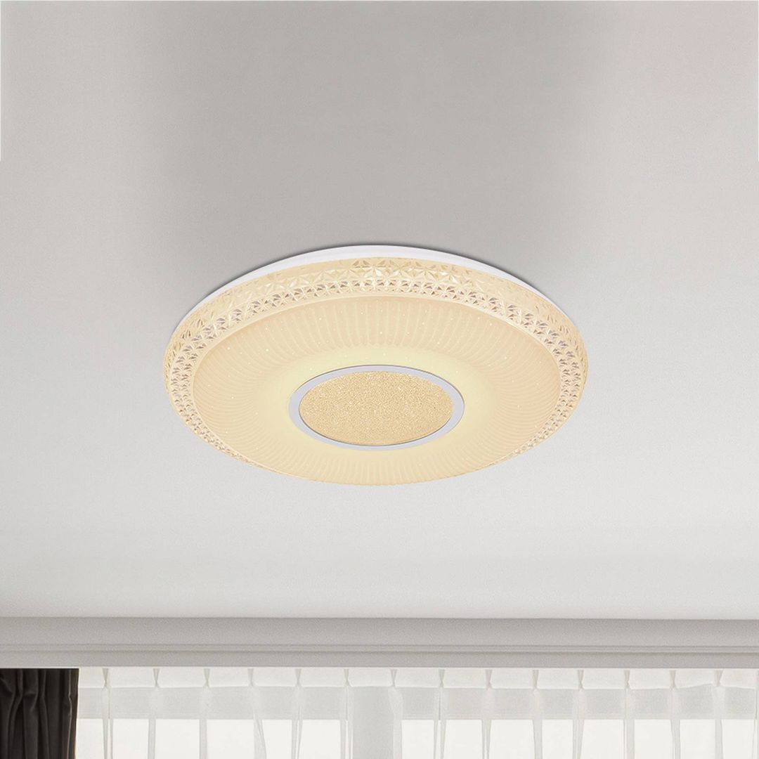 Globo Klemens LED ceiling light, round, dimmable, RGBW - Image 1