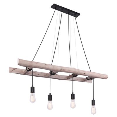 Globo Irmgard hanging light made of wood - Thumbnail 2