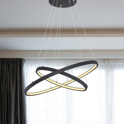 Globo Ralph LED hanging light, two-bulb, black