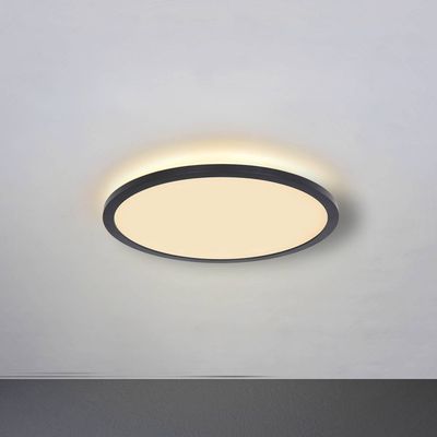 Globo Sapana LED ceiling light, black, round, dimmable