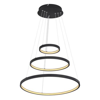 Globo Ralph LED hanging light, three-bulb, black - Thumbnail 2
