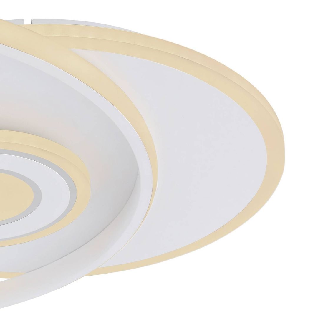 Globo LED ceiling light Roderick, white, length 54 cm, acrylic, CCT - Image 1