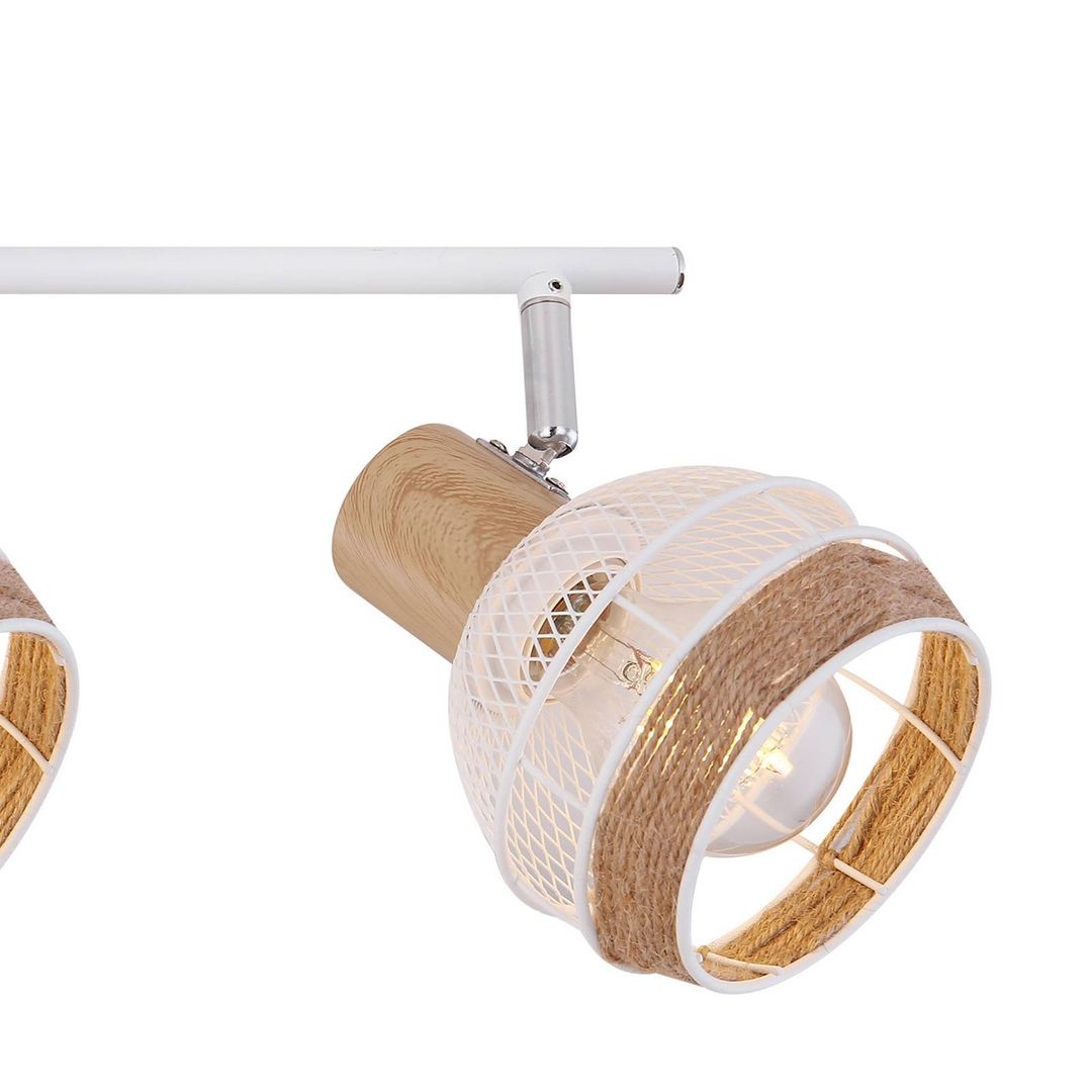 Globo Widy ceiling light, hemp rope decoration, 4-bulb - Image 1
