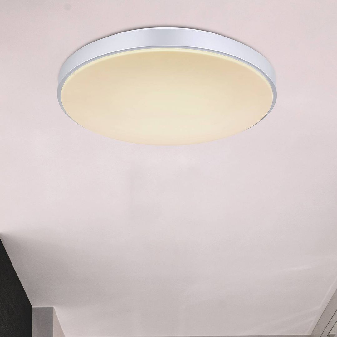 Globo Sonny LED ceiling light, silver, CCT, Ø 41 cm - Image 1