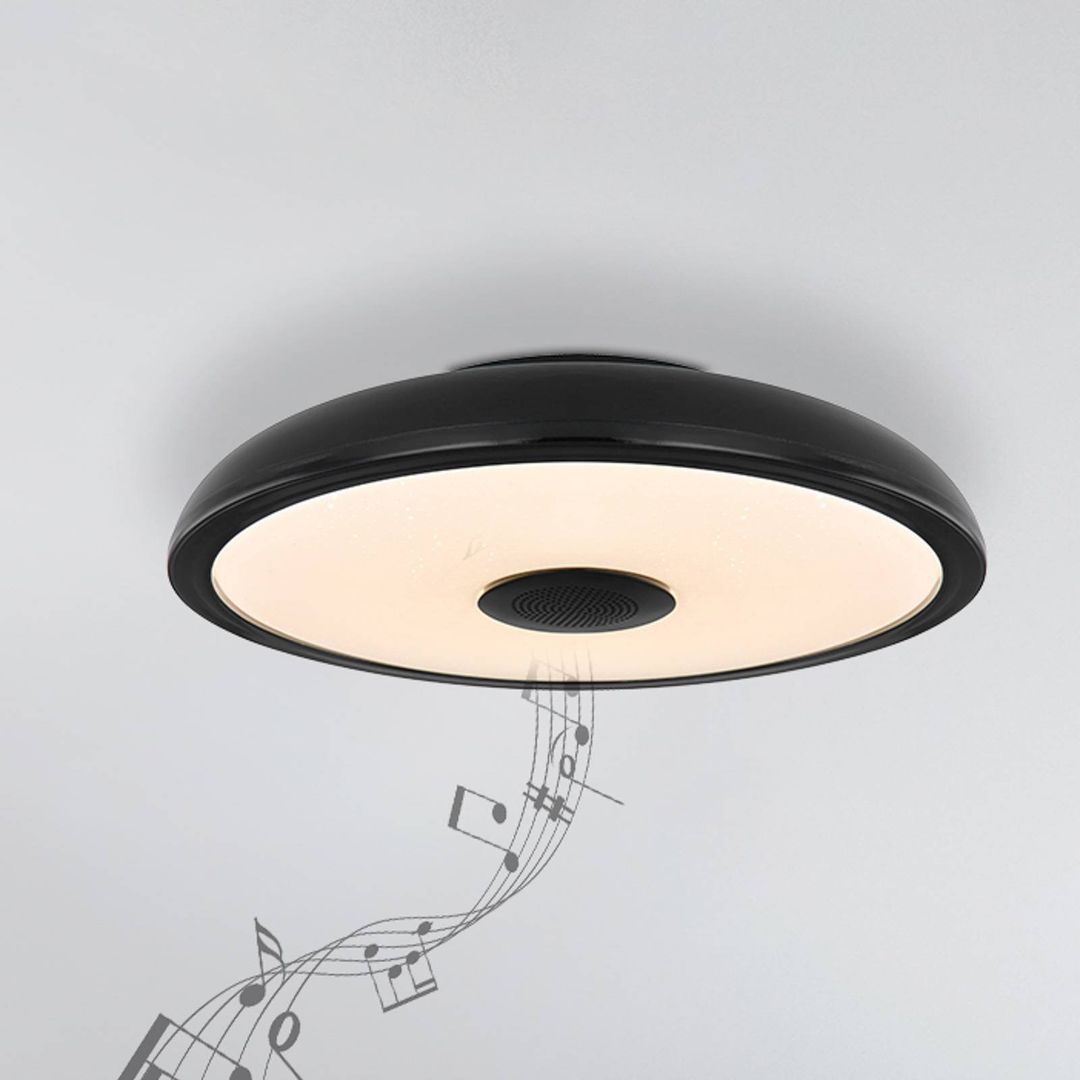 Globo Raffy LED ceiling light speaker RGBW black - Image 1