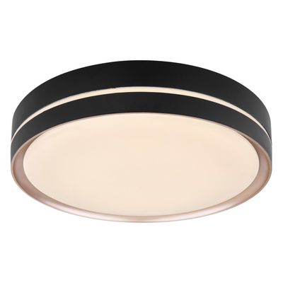 Globo Manni LED ceiling lamp, Ø 39 cm, black/bronze-coloured, CCT - Thumbnail 2