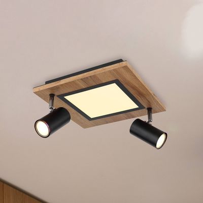 Globo Ulla ceiling light with LEDs, 2-bulb, 30x30cm
