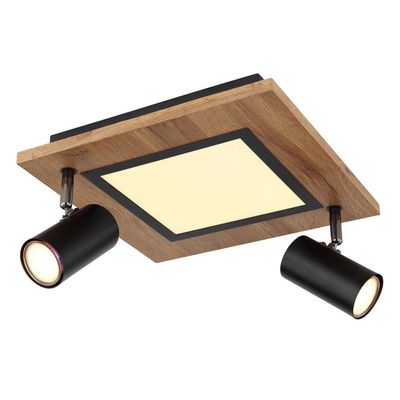 Globo Ulla ceiling light with LEDs, 2-bulb, 30x30cm - Thumbnail 2