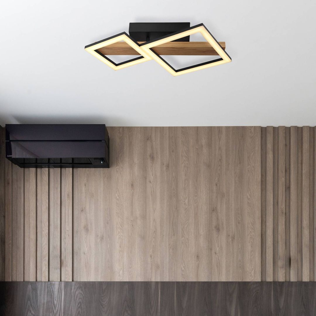 Globo Dustin LED ceiling light, 2-bulb - Image 1