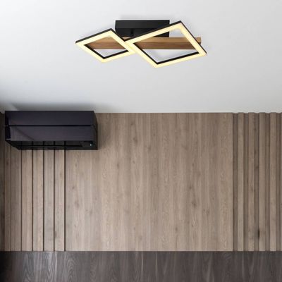 Globo Dustin LED ceiling light, 2-bulb