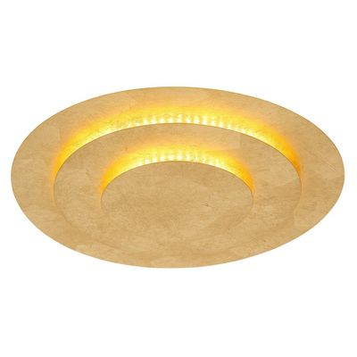 Globo Heda LED ceiling light, Ø 35 cm, gold-coloured, metal - Thumbnail 2