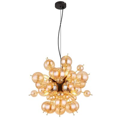 Globo Udo pendant light, amber-coloured, Ø 55 cm, glass - Thumbnail 2