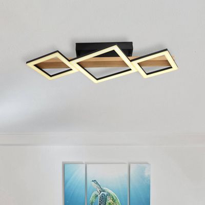 Globo Dustin LED ceiling light, 3-bulb
