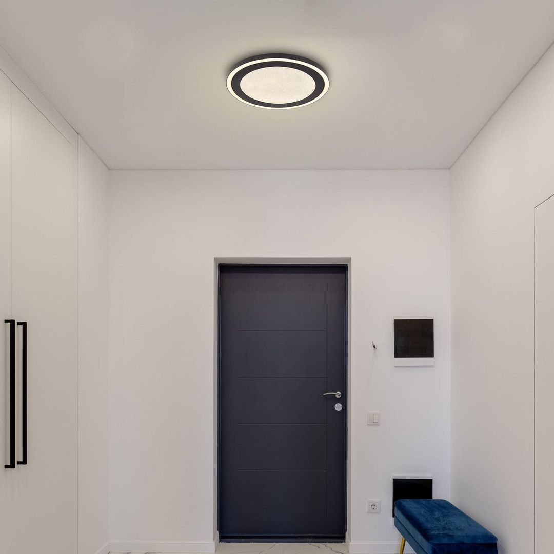 Globo Davies LED ceiling lamp with crystal effect Ø34cm - Image 1