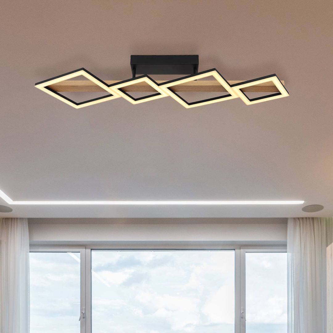 Globo Dustin LED ceiling light, 4-bulb - Image 1