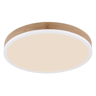 Globo LED ceiling lamp Doro Ø 45 cm wood dark/white - Thumbnail 2