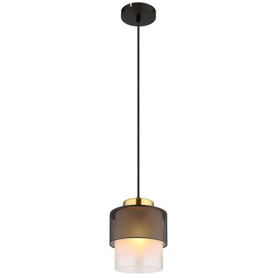 Globo Olga pendant light, Ø 18 cm, black, metal/glass - Thumbnail 2