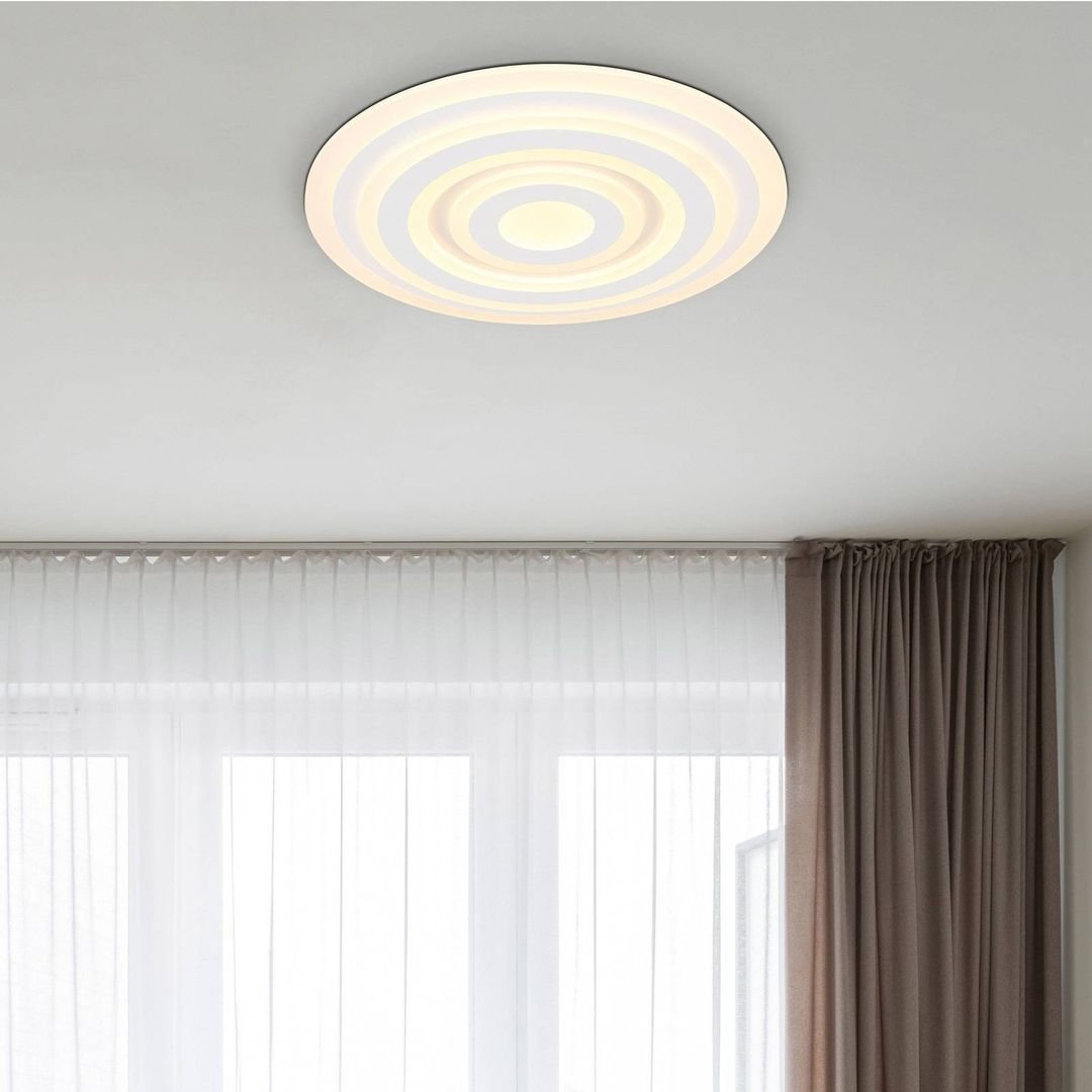 Globo LED ceiling light Alois, white, Ø 49 cm, metal/acrylic - Image 1