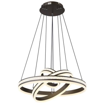 Globo Grouni LED hanging light, Ø 60 cm, titanium-coloured, CCT, metal - Thumbnail 2
